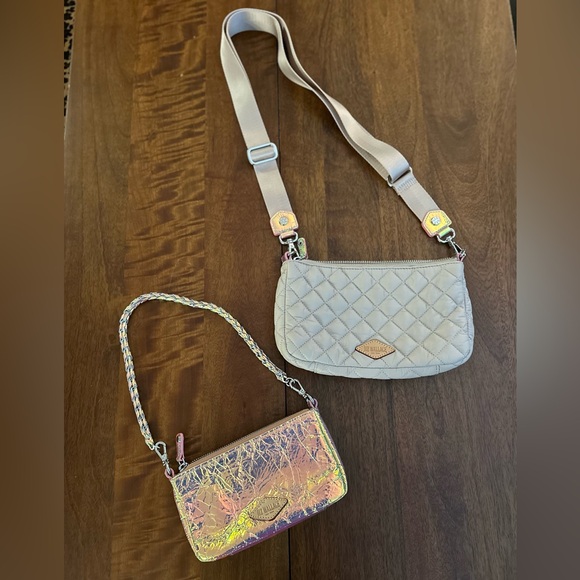MZ Wallace Opal/Mushroom Crosby Convertible Crossbody Bag - Picture 4 of 16